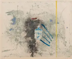 James Coignard, Primate Bleu, etching on paper