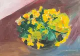 Ole Kandelin, Rentukat (Marsh-marigold), oil on board