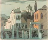 Tuulikki Pietilä, View from Athens, woodcut