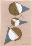 Eino Ruutsalo, Jaettuja ympyröitä (divided circles), gouache on paper