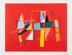 Ernst Mether-Borgström, Intiaani, serigraph on paper
