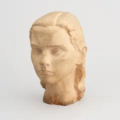 Ben Renvall, Head of a woman, ceramic