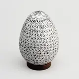 Ludovico Diaz de Santillana, Decorative Egg, Murrine, Venini, 1960's, white and black glass