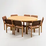Alvar Aalto, Diningtable H93 and chairs modell 611
