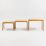 Alvar Aalto, Nesting tables, 3 pcs, model 88, Artek, birch and ash veneer