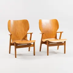 Ilmari Tapiovaara, Nojatuolipari, Domus, Keravan Puuteollisuus Oy, birch and birch plywood