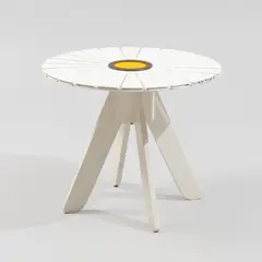 Alvar Aalto, Garden table, Sun-series, Artek, painted wood and brass