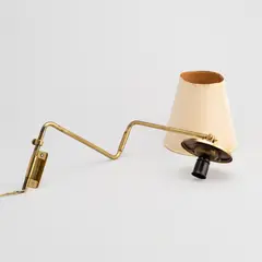 Paavo Tynell, Wall Light, model 9414, Taito Oy, 1940-1950's, turning brass arm