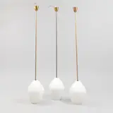 Lisa Johansson-Pape, Ceiling Lights, 3 pcs, model, 61-389, Orno, mid 20th century, brass and glass