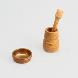 Bertel Gardberg, Mortar and bowl, mid 20th Century, Carelian birch and bronze