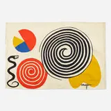 Bicentennial tapestry by Alexander Calder, 1975, woven wool, sold Sep 2021