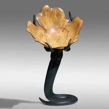 Arthur Jones, Sea Fauna, 1997, pecan, laminated tulipwood with a crackle acrylic finish