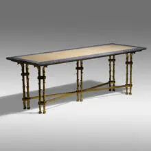 Süe et Mare, Table from the Helena Rubinstein Institute, Paris, c. 1930, gilt bronze, marble