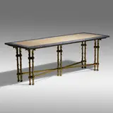 Süe et Mare, Table from the Helena Rubinstein Institute, Paris, c. 1930, gilt bronze, marble