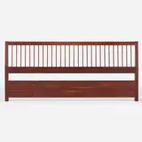 King-size headboard by George Nakashima, 1962, American black walnut, sold Sep 2021