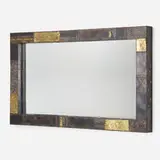 Mirror by Paul Evans, 1967, welded and patinated steel, mirrored glass, sold Sep 2021