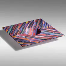 Untitled (#43) by Klaus Moje, 1991, fused and slumped glass, sold Sep 2021