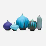 Rose and Erni Cabat, Collection of five Feelies, 1970-1985, glazed stoneware
