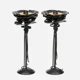 Albert Paley, Ginkgo candleholders, pair