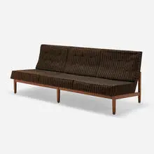 Florence Knoll, Sofa, walnut, upholstery