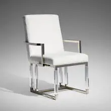 Armchair by Charles Hollis Jones, c. 2000, acrylic, chrome-plated steel, sold Mar 2025