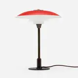 PH 3 1/2 /2 table lamp by Poul Henningsen, patinated copper, lacquered steel, opal glass, Bakelite, sold Mar 2025