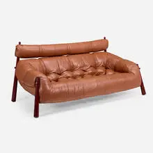 Percival Lafer, Sofa, model MP-81, c. 1965, leather upholstery, rosewood