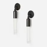 Apparatus Studio, Tassel sconces, pair, 2017, bronzed brass, frosted glass
