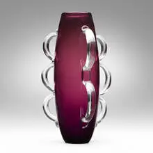Dor vase by Alessandro Mendini, 1994, internally decorated glass with applied decoration, sold Mar 2025