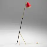 Angelo Lelii, Floor lamp, c. 1955, enameled steel, brass
