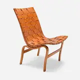 Bruno Mathsson, Chair, c. 1970, leather, bent and laminated birch