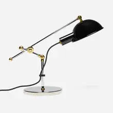 Tecnolumen, SF 27 table lamp, lacquered aluminum, chrome-plated brass, brass