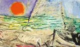 Edmund Kesting, Ohne Titel (Fischkutter am Meer)