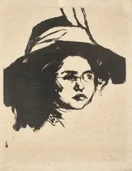 Johanna by Emil Nolde, 1911, Lithografie auf chamoisfarbenem Japan, sold Nov 2025