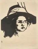 Emil Nolde, Johanna, 1911, Lithografie auf chamoisfarbenem Japan