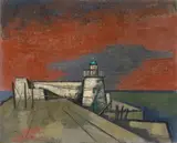 Mole by Hanns Hubertus Graf von Merveldt, 1948, Öl auf Hartfaser, sold Jun 2025