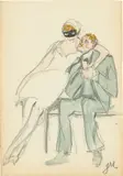 Jeanne Mammen, Mann und Frau mit Maske