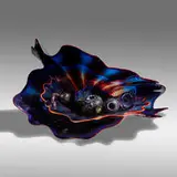 Dale Chihuly, Monumental Ultramarine Blue Persian Set with Red Lip Wraps