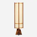 George Nakashima, Floor lamp, 1965, American black walnut walnut, oak, fiberglass