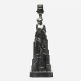 Inc. Frankart, Spirit of Modernism lamp, model L215, 1928, cast and enameled metal