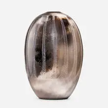 Nancee Meeker, Vase, c. 1975, sawdust-fired, carved, and burnished earthenware