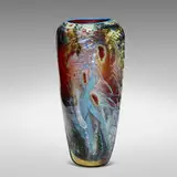 William Morris, Petroglyph, 1989, hand-blown glass, aventurine