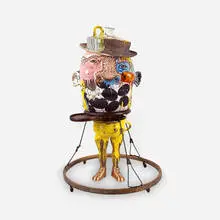 Michael Lucero, Anthropomorphic Face Jug in Walker, ceramic and mixed media