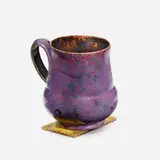 Rare poem mug by George E. Ohr, c. 1900, glazed earthenware, sold Sep 2021