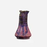 Bud vase by George E. Ohr, 1897-1900, glazed earthenware, sold Sep 2021