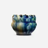 Vase by George E. Ohr, 1898-1910, glazed earthenware, sold Sep 2021