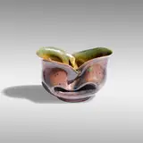Vase by George E. Ohr, 1906, scroddled bisque earthenware, sold Sep 2021