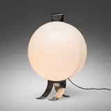 Beni Cuccuru, Sfera table lamp, c. 1972, plastic, chrome-plated metal