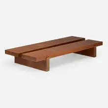 Jerome Abel Seguin, Coffee table, c. 2020, mahogany
