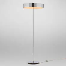Floor lamp by attribution Walter von Nessen, c. 1940, chrome-plated steel, sold Mar 2025
